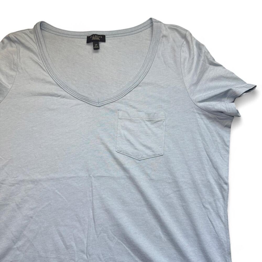 NEW Talbots Women’s Basics Baby Blue Soft V-Neck Pocket Casual Sleep Shirt — XP - Picture 3 of 5
